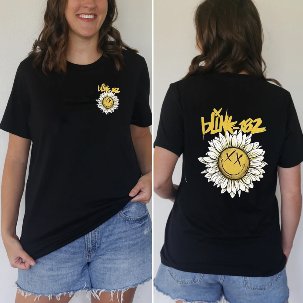 Blink 182 Daisy Flower Tshirt Gift For Fan 2 Sided